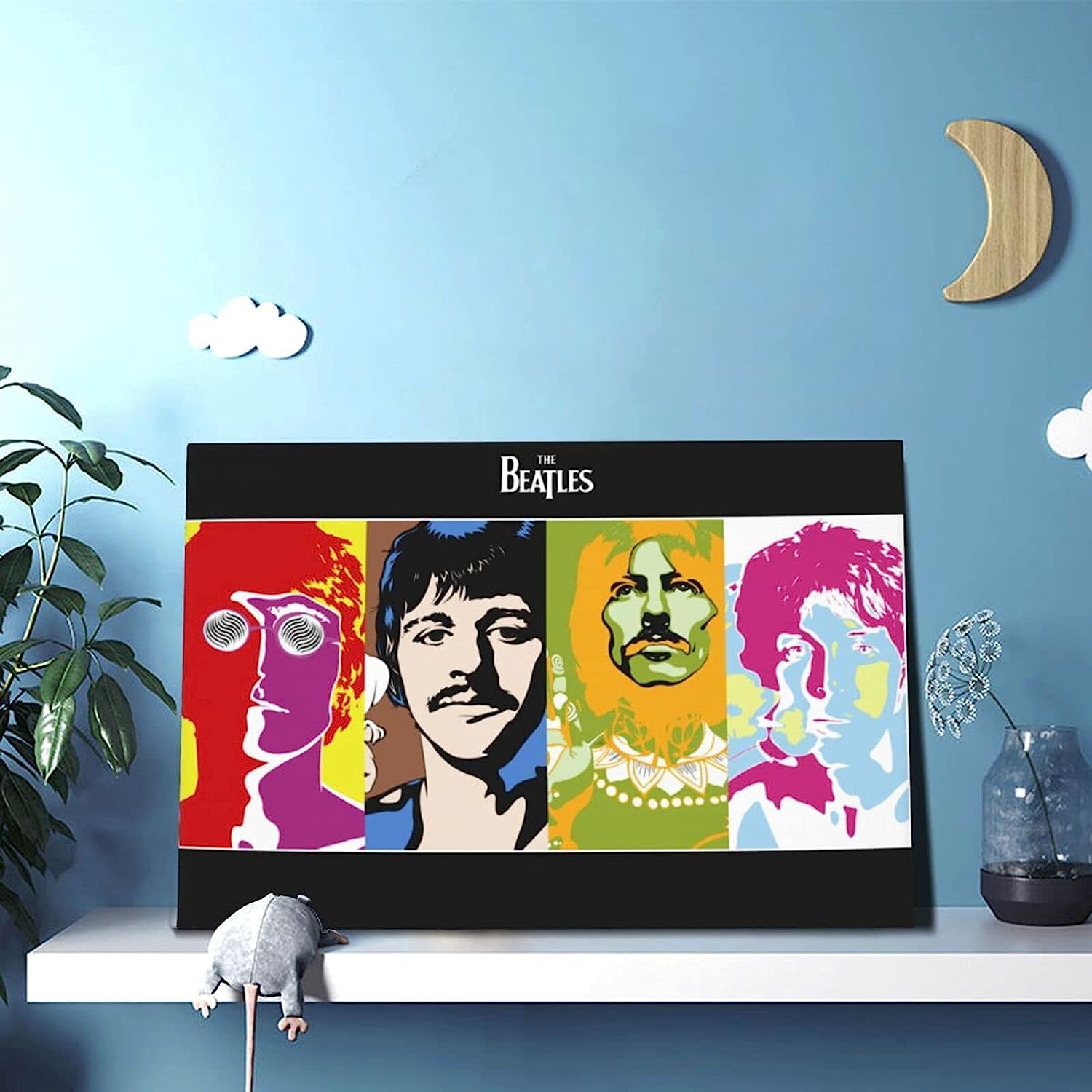 アートパネル　ビートルズ　絵画　絵　壁掛け　アート　ガラス　額絵　グラフィック Amazon.co.jp: ビートルズ ポスターアートパネル 壁の絵 壁掛け